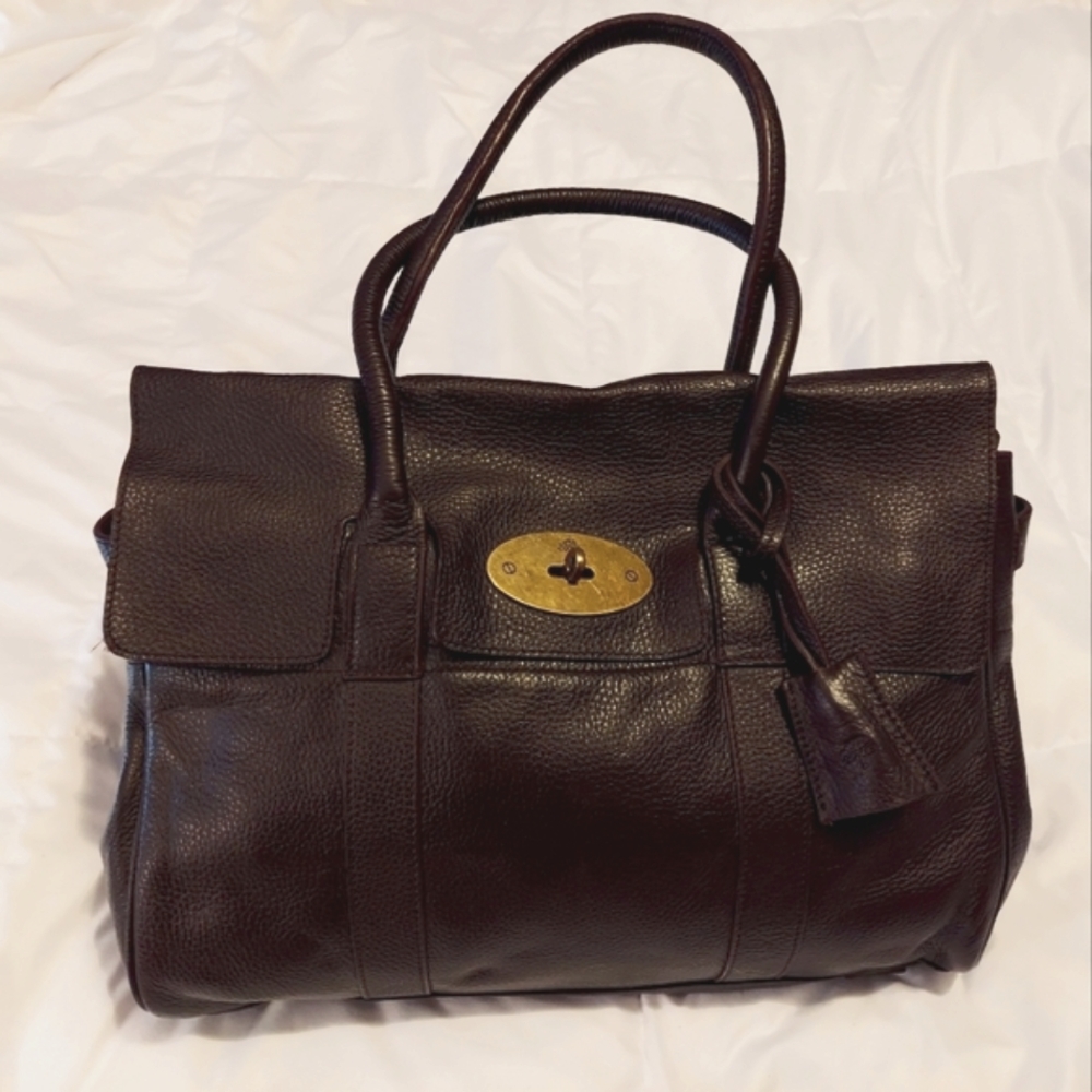 Mulberry Bayswater Handbag, Darwin Leather, Chocolate Brown